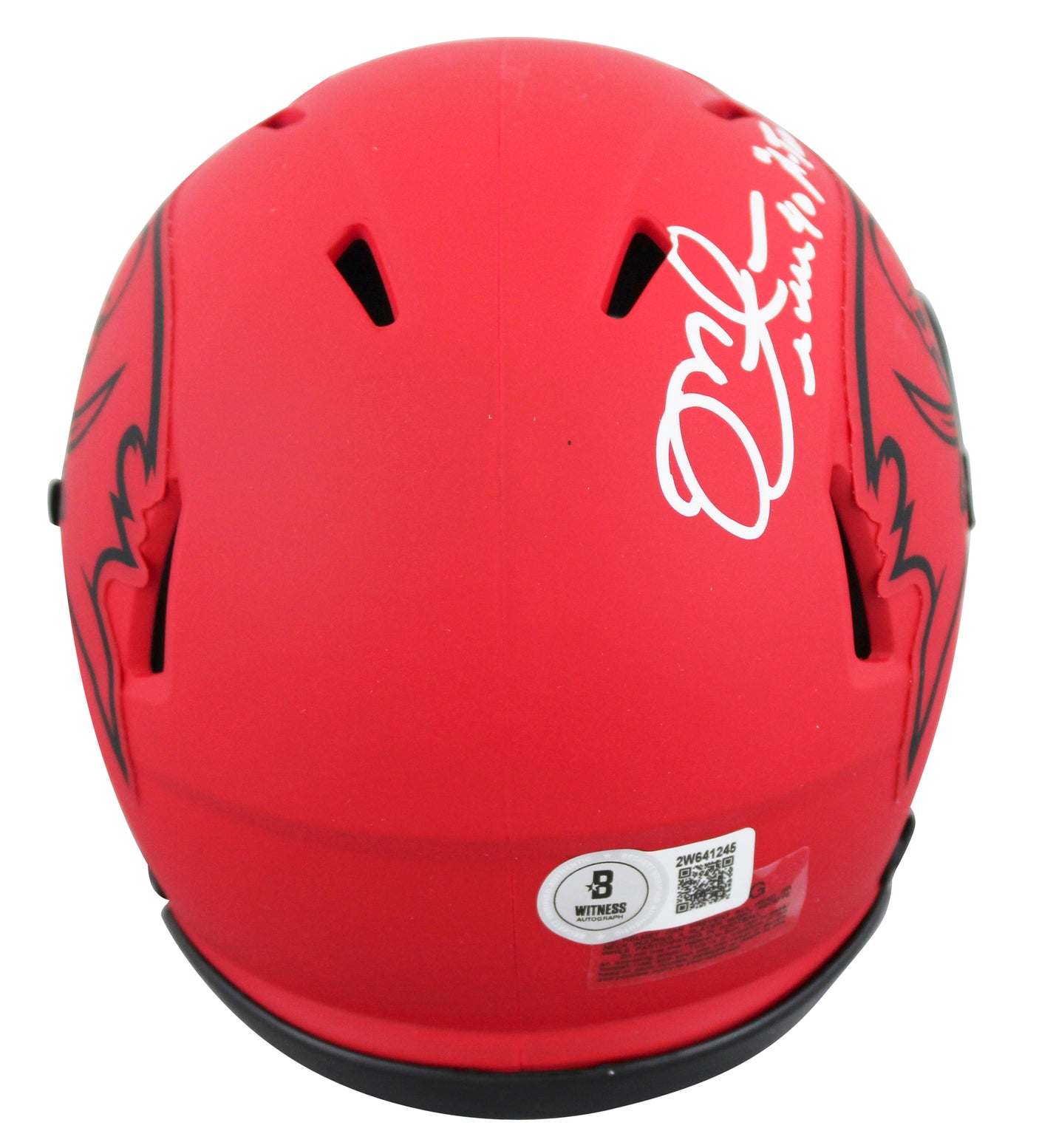 Buccaneers Mike Alstott "A-Train" Signed Rave Speed Mini Helmet BAS Witnessed