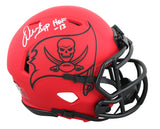 Buccaneers Warren Sapp "HOF 13" Signed Rave Speed Mini Helmet W/ Case BAS Wit