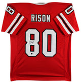 Andre Rison Authentic Signed Red Pro Style Jersey Autographed BAS Witnessed
