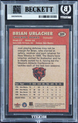 Bears Brian Urlacher "HOF 18" Signed 2000 Fleer #309 RC Card Auto 10 BAS Slabbed