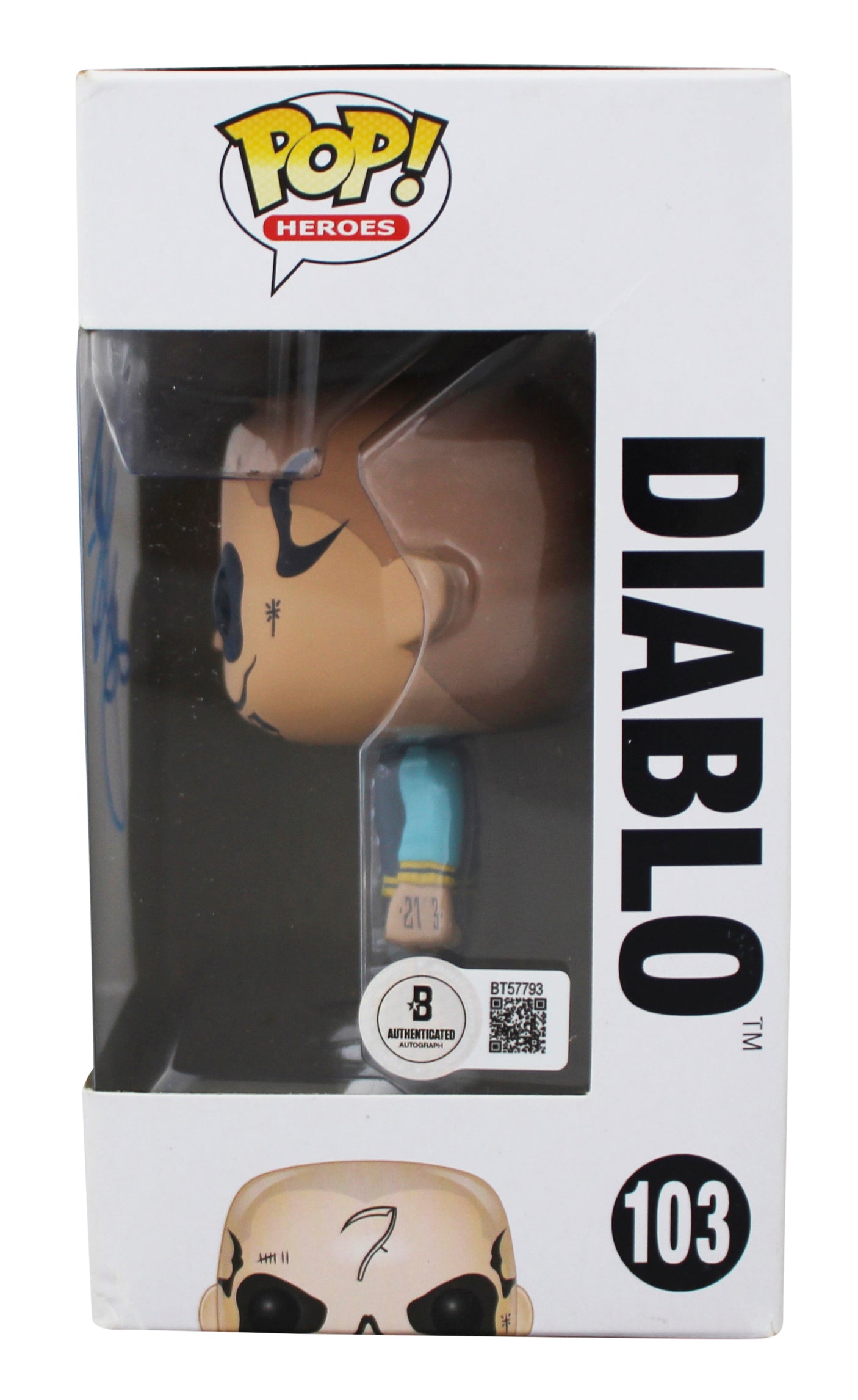 Jay Hernandez Suicide Squad Signed Diablo #103 Funko Pop Figure BAS #BT57793