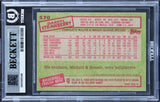Mets Darryl Strawberry Signed 1985 Topps #570 Card Auto Grade GM 10! BAS Slabbed