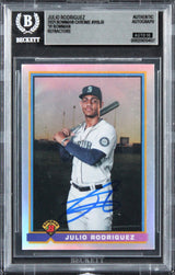 Mariners Julio Rodriguez Signed 2021 Bowman #91BJR Card Auto GM MT 10! BAS Slab