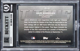 Mariners Julio Rodriguez Signed 2023 Topps Chrome #CT17 Card Auto 10! BAS Slab