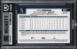 Mariners Julio Rodriguez Signed 2025 Topps Chrome #261 Card Auto 10! BAS Slabbed