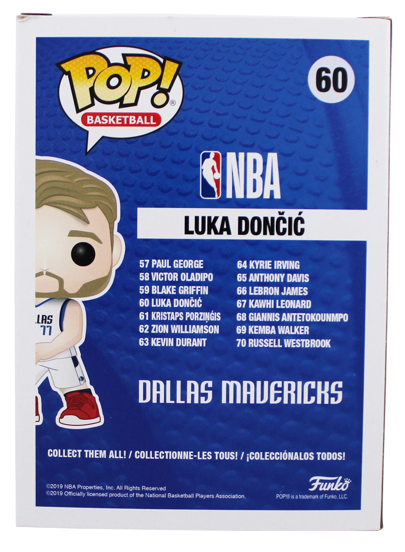 Mavericks Luka Doncic Authentic Signed #60 Funko Pop Vinyl Figure BAS #AE13900
