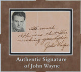 John Wayne True Grit Authentic Signed & Framed 4x5 Album Page BAS #AE13264