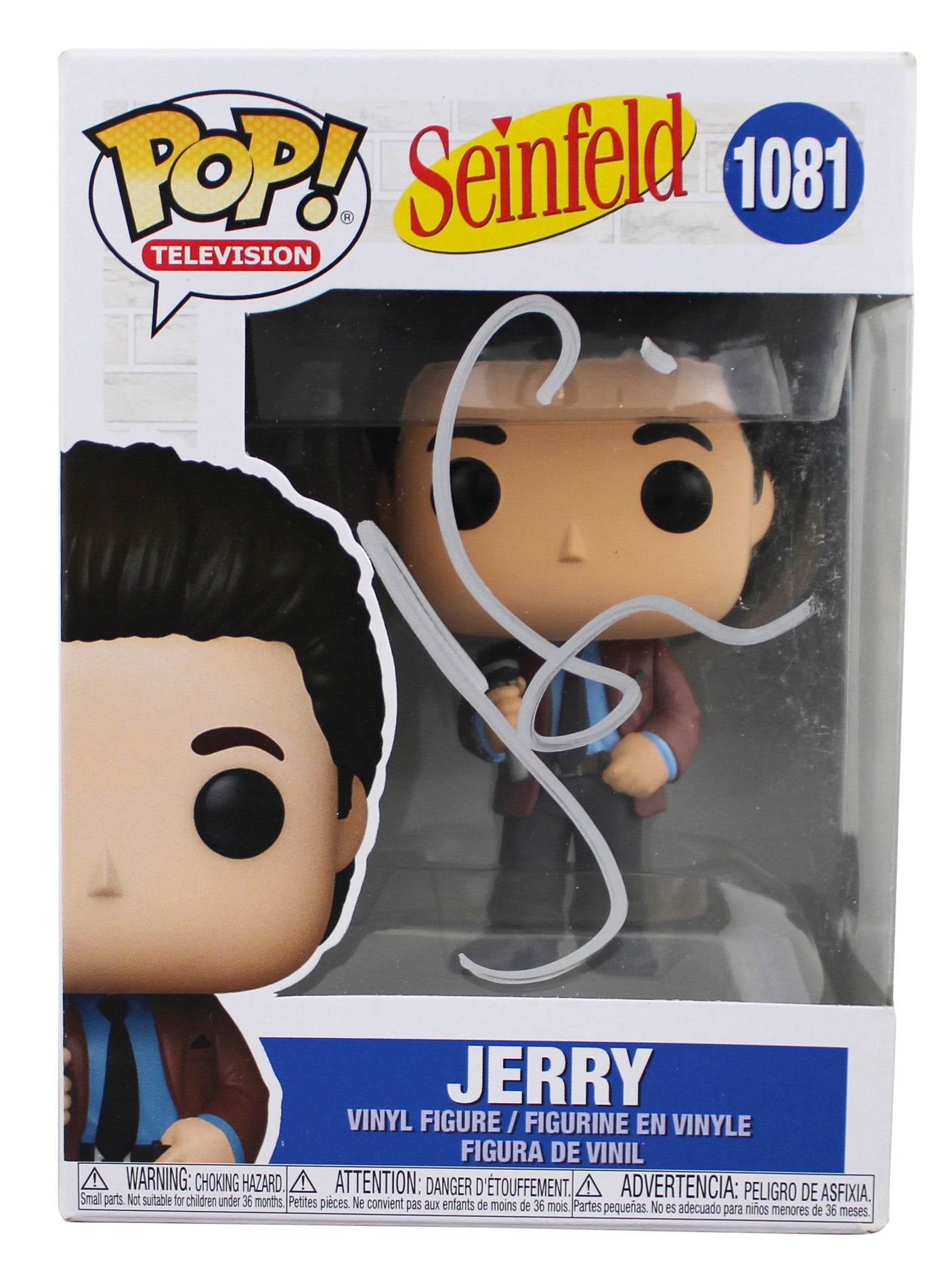 Jerry Seinfeld Authentic Signed Jerry #1081 Funko Pop Vinyl Figure BAS #BT57760