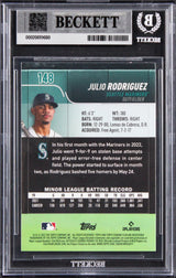 Mariners Julio Rodriguez Signed 2022 Stadium Club #148 RC Card Auto 10! BAS Slab