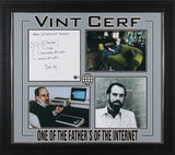 Vint Cerf Authentic Signed & Framed 8x8 TCP/IP Protocols Sketch BAS #BN06329