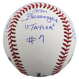 Major League (3) Sheen, Berenger & Bernsen Signed Oml Baseball W/ Case BAS Wit 1