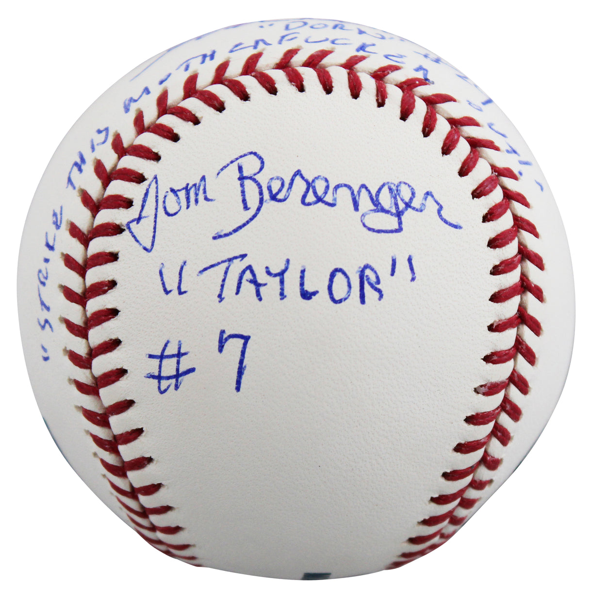 Major League (3) Sheen, Berenger & Bernsen Signed Oml Baseball W/ Case BAS Wit 2