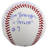 Major League (3) Sheen, Berenger & Bernsen Signed Oml Baseball W/ Case BAS Wit 2