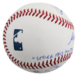 Major League (3) Sheen, Berenger & Bernsen w/ Insc Signed Oml Baseball BAS Wit 2