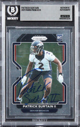 Broncos Patrick Surtain II Signed 2021 Panini #374 Rookie Card Auto 10! BAS Slab