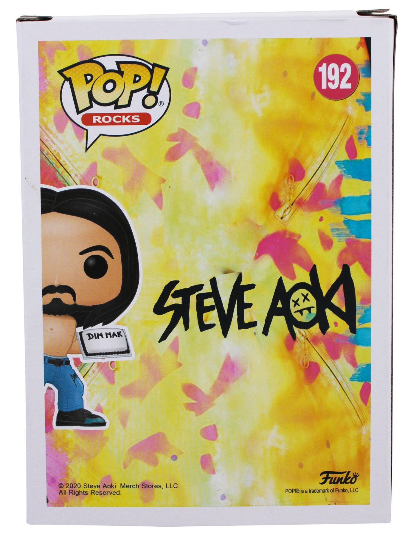 Steve Aoki Authentic Signed Steve Aoki #192 Funko Pop Vinyl Figure BAS #BT57757