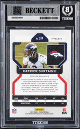 Broncos Patrick Surtain Signed 2021 Panini Orange #374 RC Card Auto 10! BAS Slab