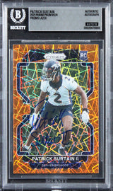 Broncos Patrick Surtain Signed 2021 Panini Lazer #374 RC Card Auto 10! BAS Slab
