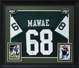 Kevin Mawae "HOF 19" Authentic Signed Green Pro Style Framed Jersey BAS Witness