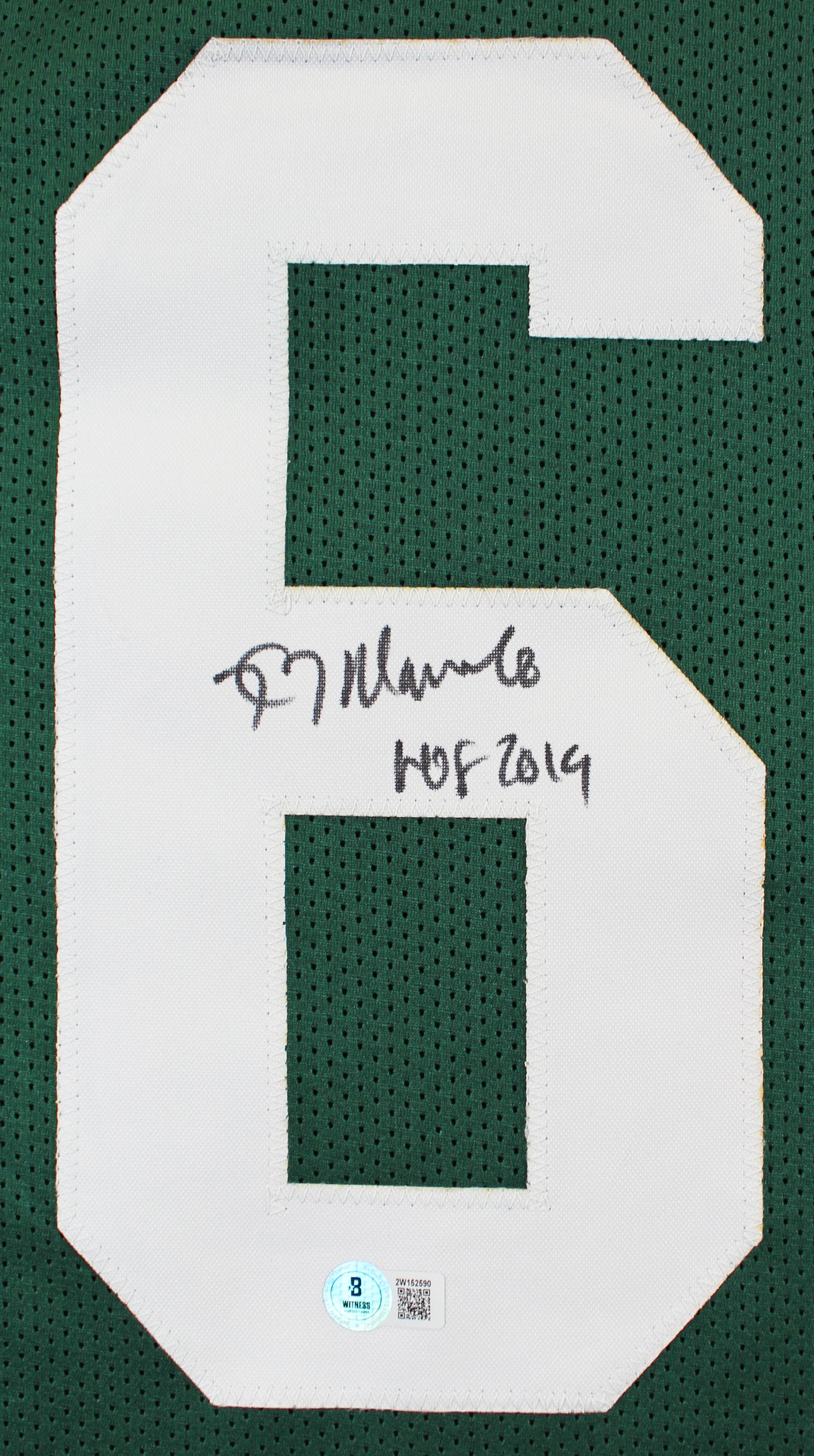 Kevin Mawae "HOF 19" Authentic Signed Green Pro Style Framed Jersey BAS Witness