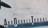 Stevie Ray Vaughan Double Trouble Signed Texas Flood Album Cover JSA #YY84643