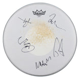Foo Fighters (5) Grohl, Hawkins +3 Signed 15 Concert Used Drum Head BAS #AE21091