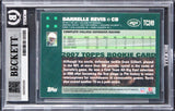 Jets Darrelle Revis Signed 2007 Topps Chrome #TC249 RC Card Auto 10! BAS Slabbed