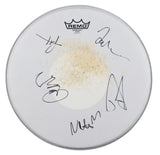 Foo Fighters (5) Grohl, Hawkins +3 Signed 15 Concert Used Drum Head BAS #AE21091