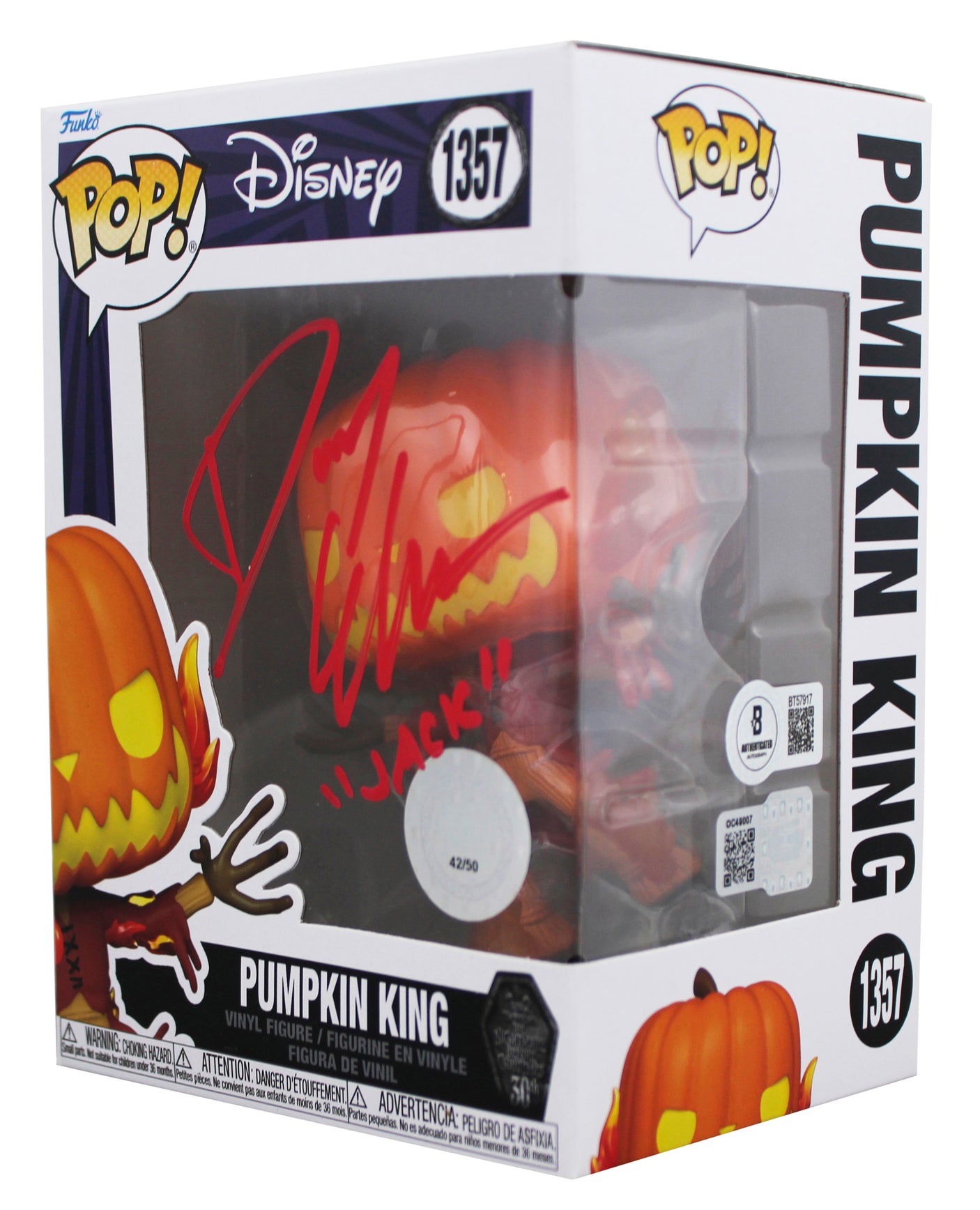 Danny Elfman "Jack" Signed Pumpkin King #1357 Funko Pop Figure BAS #BT57917
