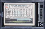 White Sox Frank Thomas Signed 1992 Topps #555 Card Auto Grade 10! BAS Slabbed