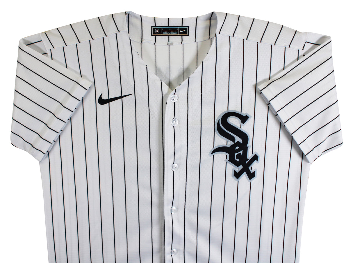 White Sox Frank Thomas Signed White Pinstripe Nike Jersey JSA #WB678232