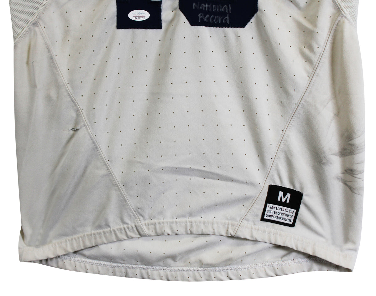 Marvin Mims "3x Insc" Signed Game Used LSHS White Nike Authentic Jersey JSA Wit
