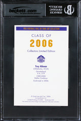 Cowboys Troy Aikman Signed 2006 Goal Line HOF #230 Card Auto 10! BAS Slabbed