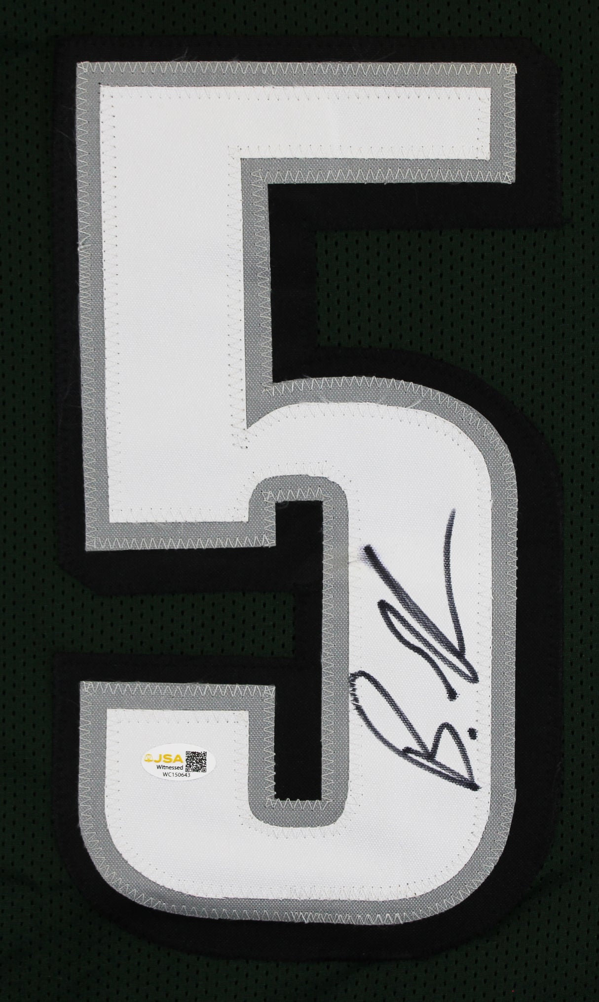 Brandon Graham Authentic Signed Green Pro Style Jersey JSA Witness #WC150643