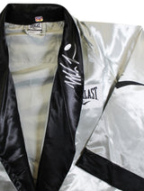 Mike Tyson Authentic Signed Silver Everlast Robe Autographed JSA #AM50035