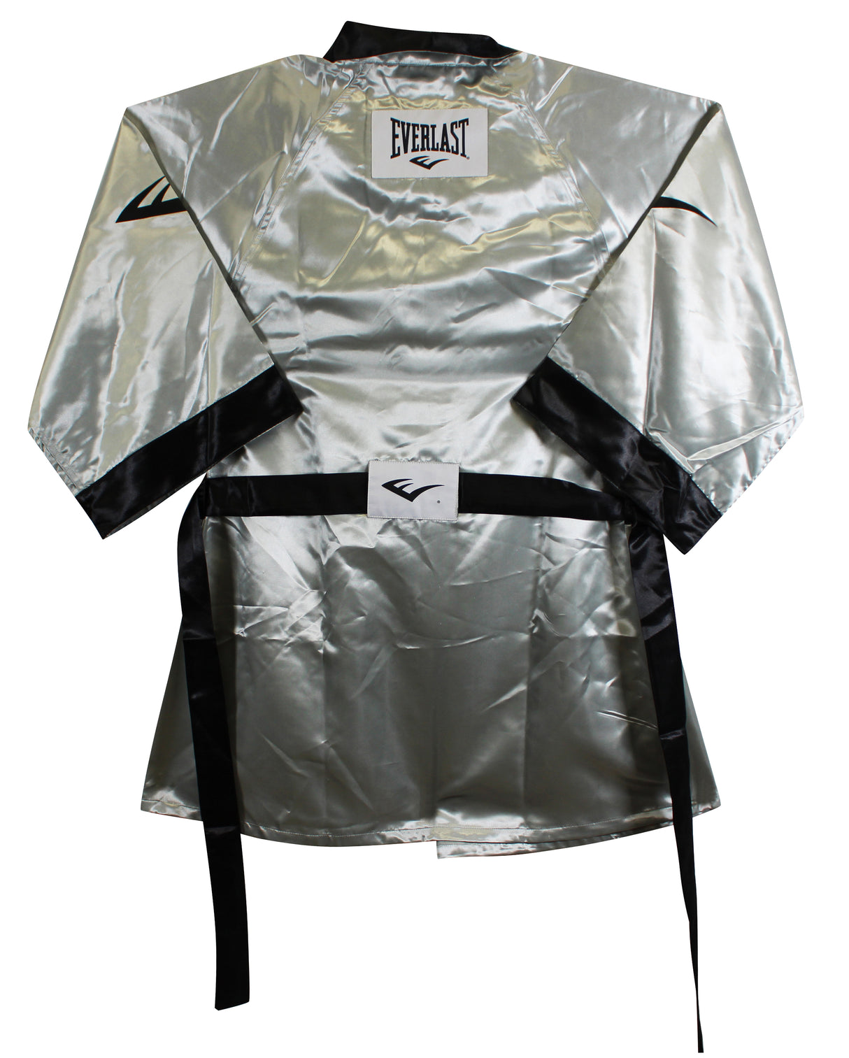 Mike Tyson Authentic Signed Silver Everlast Robe Autographed JSA #AM50035