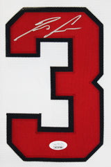 Braves Ronald Acuna Jr. Signed White Majestic Framed Jersey JSA 2