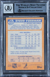 Red Wings Steve Yzerman Signed 1988 Topps #196 Card Auto 10! BAS Slabbed