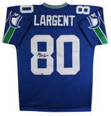Seahawks Steve Largent "HOF 95" Signed Blue TB M&N Jersey Fanatics #A901160