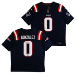 Patriots Christian Gonzalez Signed Navy Nike Limited Jersey BAS Witnessed