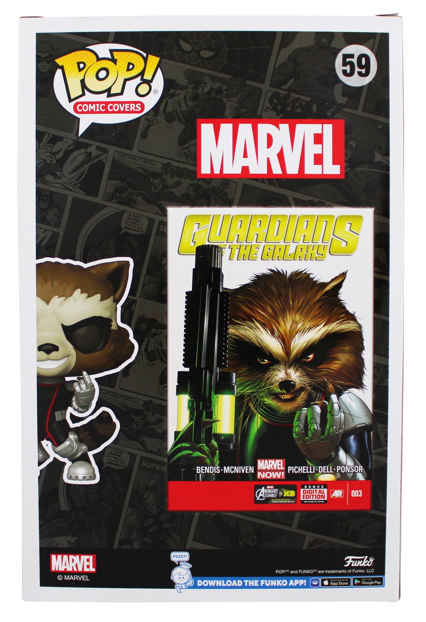 Bradley Cooper Guardians of the Galaxy Signed #59 Large Funko Pop Figure JSA