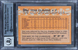Braves Tom Glavine Signed 1988 Topps #779 Rookie Card Auto 10! BAS Slabbed