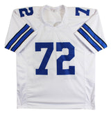 Ed "Too Tall" Jones Signed White Pro Style Jersey BAS Witnessed #4W275399
