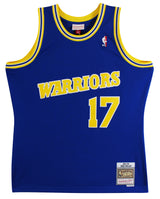 Warriors Chris Mullin "HOF 11" Signed Blue M&N 93-94 TB HWC Swingman Jersey JSA