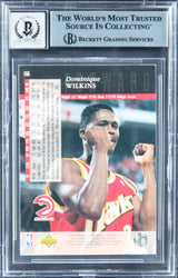 Hawks Dominique Wilkins Signed 1993 Upper Deck SE #155 Card Auto 10! BAS Slabbed