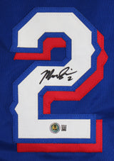 Marcus Semien Authentic Signed Blue Pro Style Jersey BAS Witnessed #3W294129