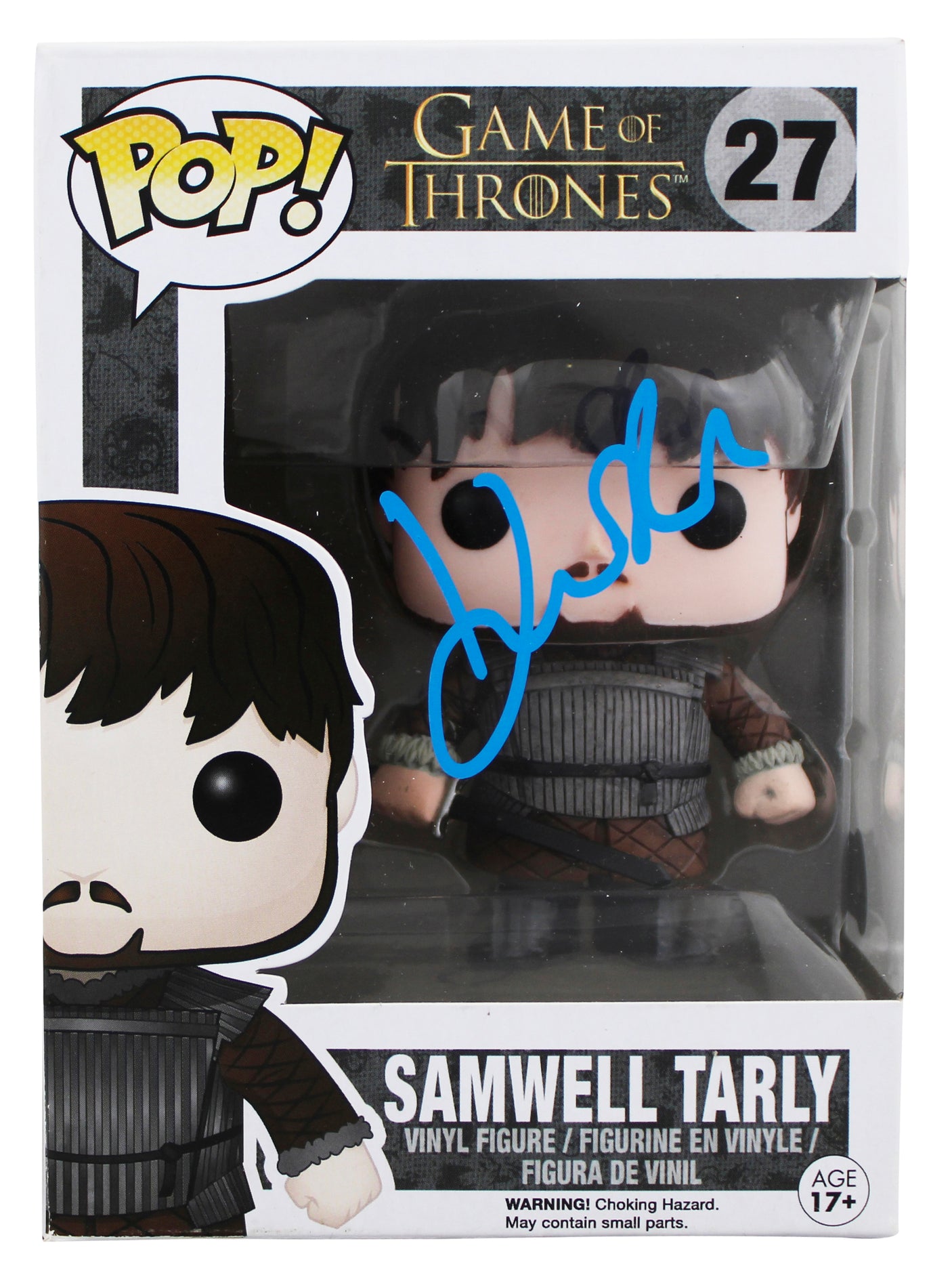 John Bradley-West Game of Thrones Signed Samwell #27 Funko Pop Vinyl Figure BAS