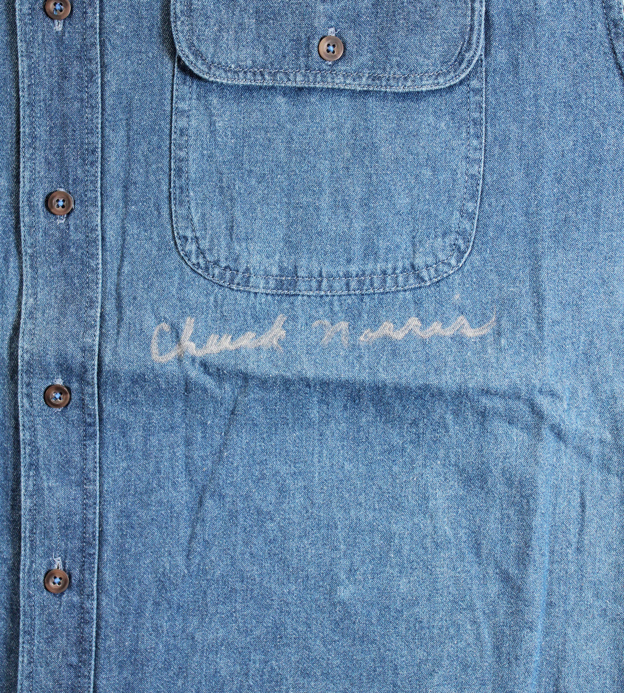 Chuck Norris Walker, Texas Ranger Authentic Signed Denim Vest JSA #WA534739
