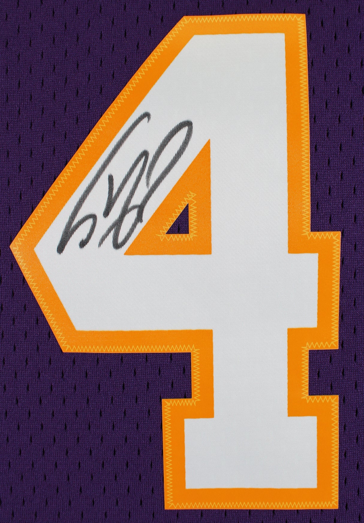 Lakers Shaquille O'Neal Signed Purple M&N 99-00 HWC Swingman Framed Jersey BAS W