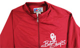 Oklahoma Bob Stoops Signed Maroon Russell Windbreaker BAS Witnessed #2W701840